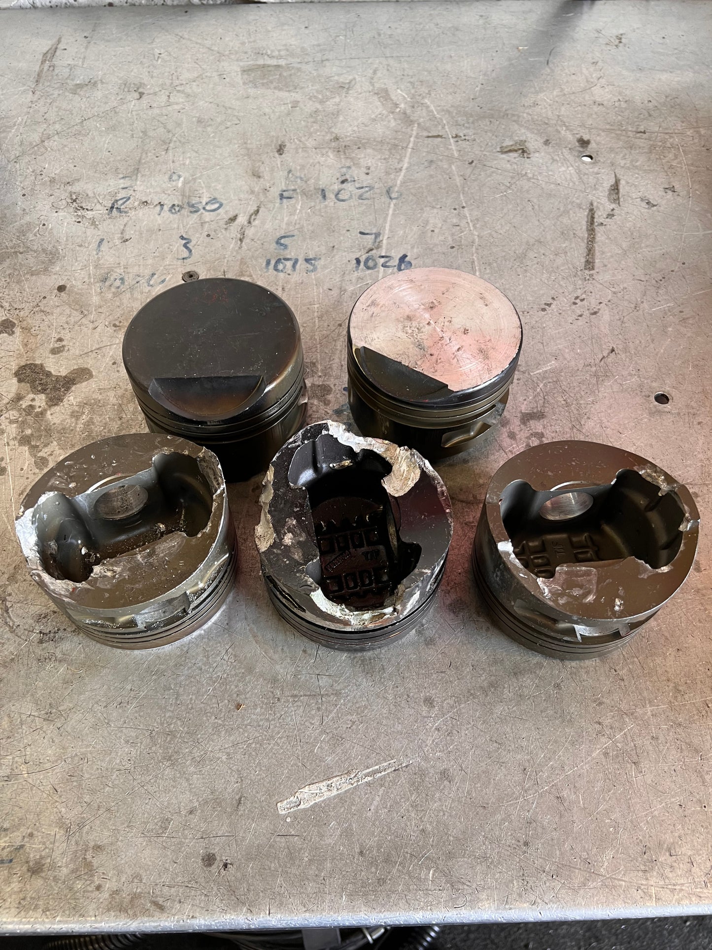 Damaged Engine parts
